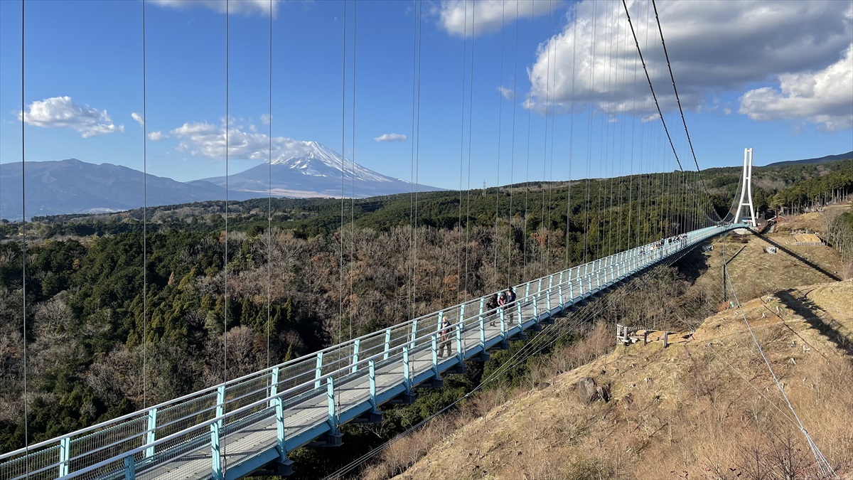 日本国内最長400mの人道吊橋